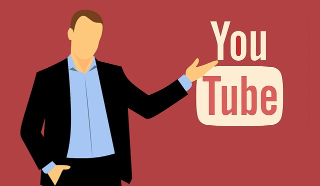 logo youtube a muž