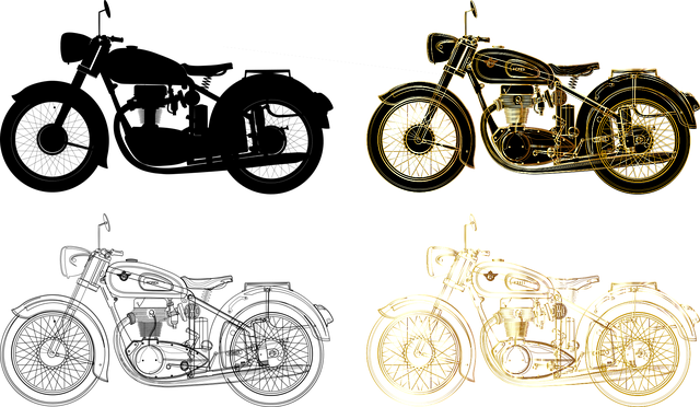 různé druhy motorek